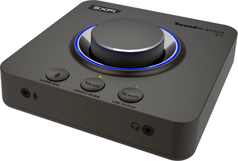 Kartë zëri USB, Creative, Sound Blaster X4 70SB181500000, 7.1 virtuale SXFI, e zezë
