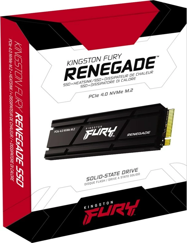 SSD Kingston FURY RENEGADE 4000GB, M.2, PCIe 4.0, me heatsink, i zi