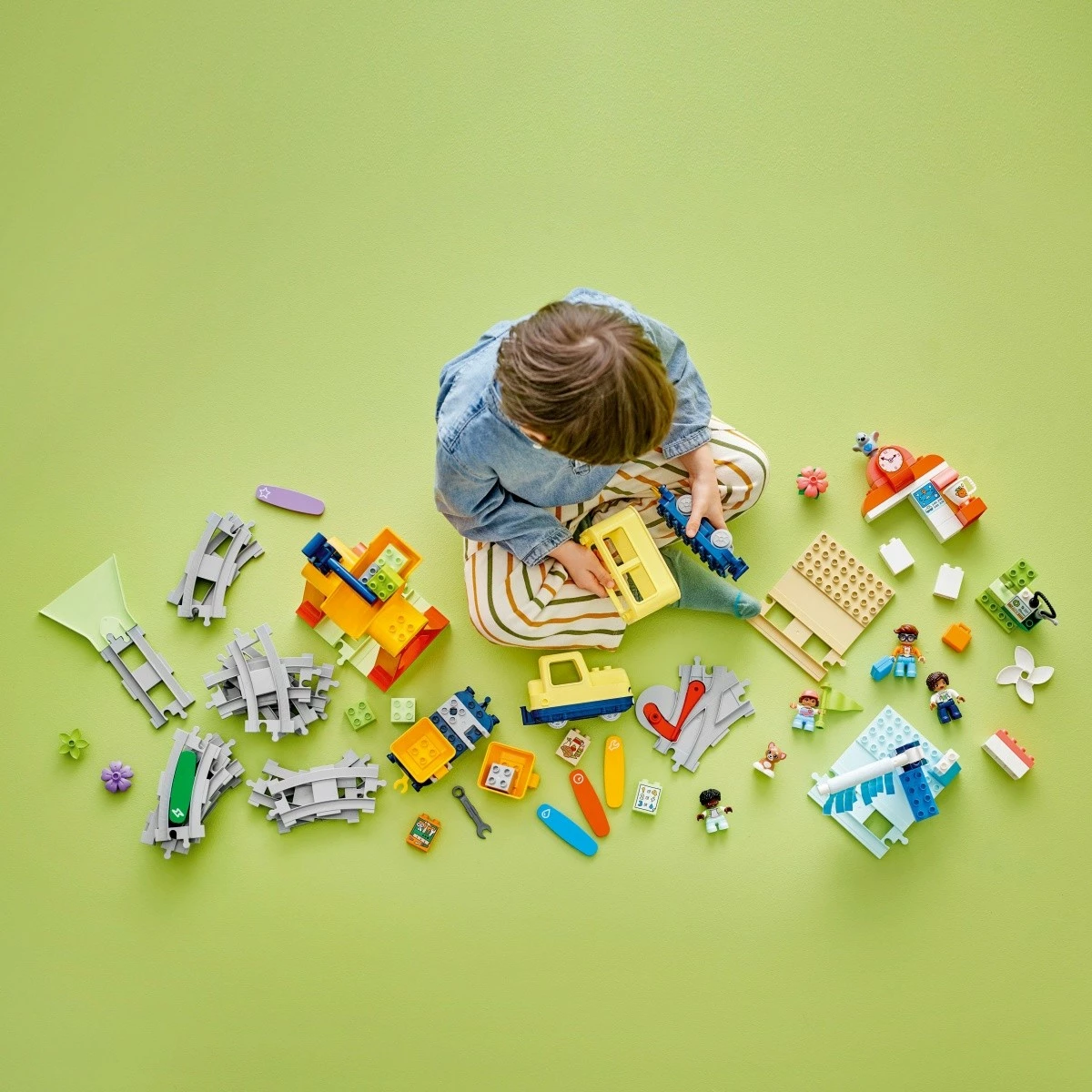 Set lodrash LEGO DUPLO 10428 tren interaktiv i madh, 103 pjesë, shumëngjyrësh