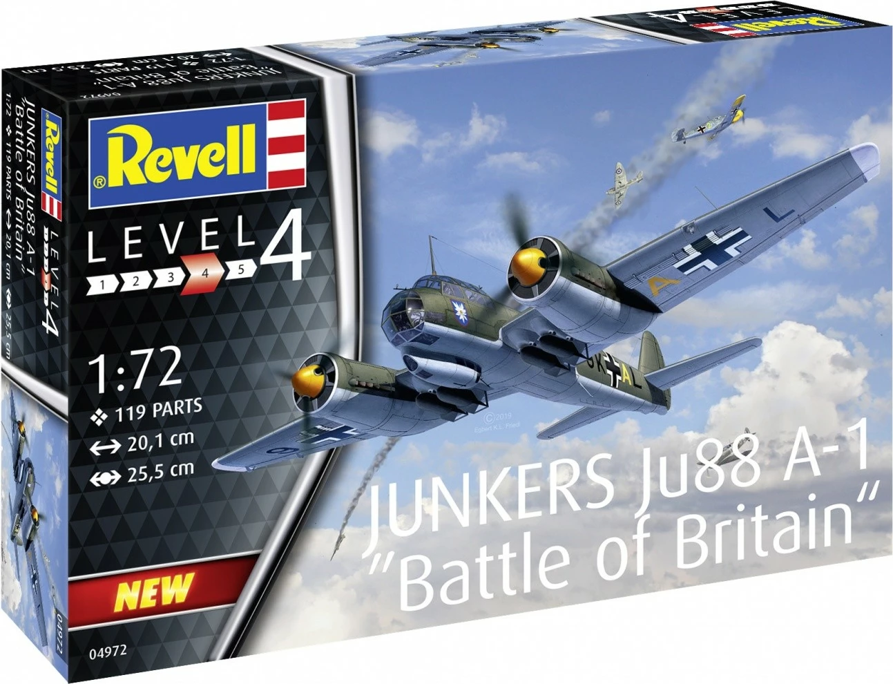 Model plastik aeroplani Revell Junkers Ju88 A-1, 1:72, 119 pjesë