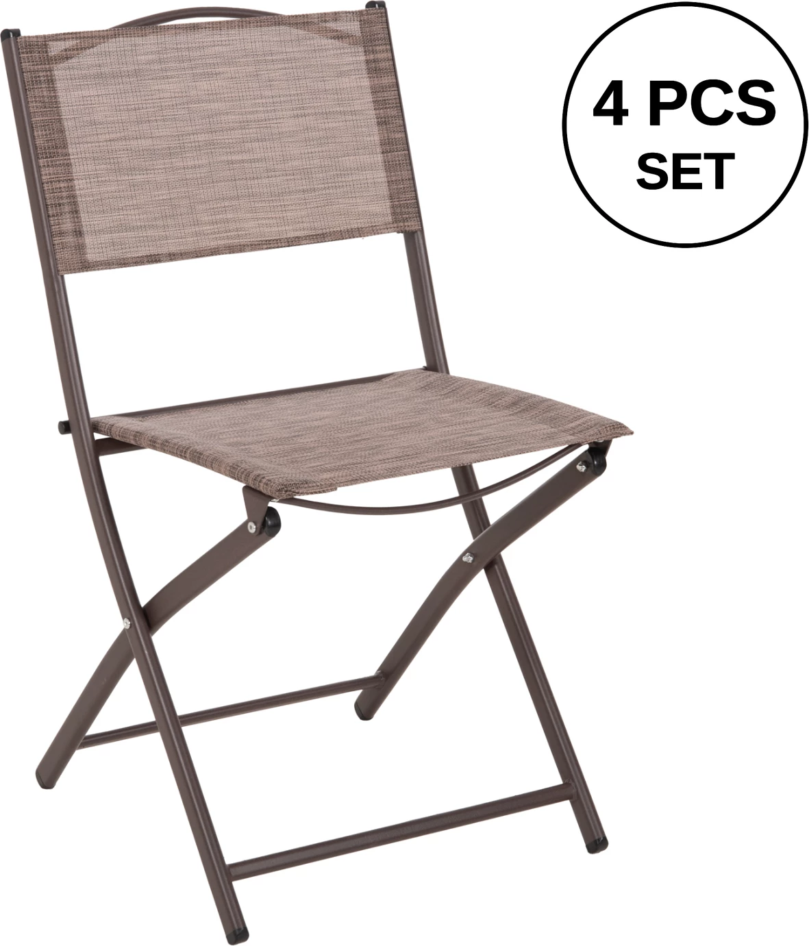 Karrige e palosshme për jashtë, MAG FH5971.02, metal ngjyrë kafe-tekstilen kafe, 45x51x81H cm., set prej 4 copë