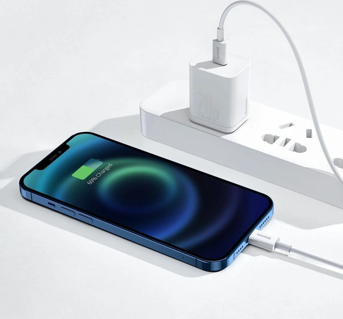 Kabl USB Baseus Superior CATLYS-B02 USB-C në Lightning 1.5 m, i bardhë