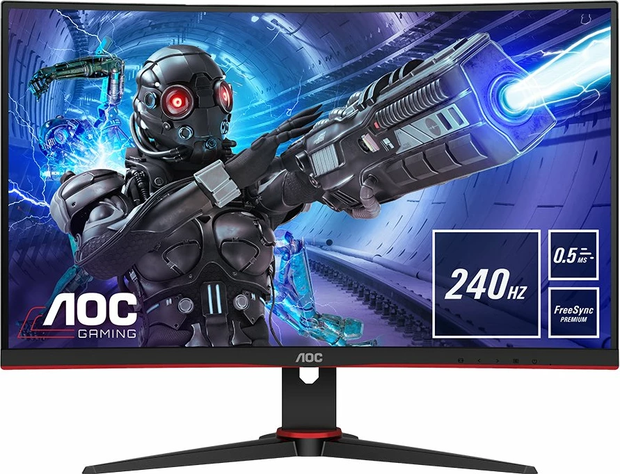 Monitor gaming i lakuar AOC C32G2ZE 31.5\", FHD, 240Hz, VA, 1ms, FreeSync, 2xHDMI/DP, Zi/Kuq