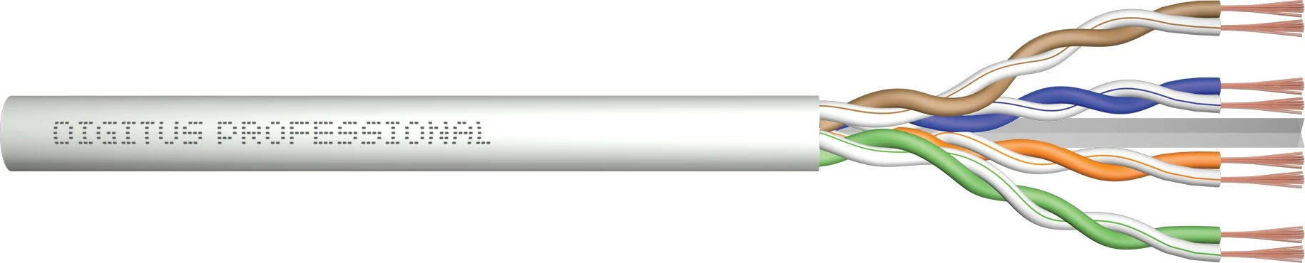 Kabllo rrjeti Digitus CAT 6A U/UTP 100m, gri