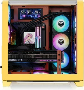 Kasë Thermaltake View 390 Air, Midi Tower, Butter Caramel, xham i temperuar, RGB