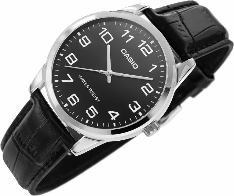 Orë dore për meshkuj Casio, e zezë