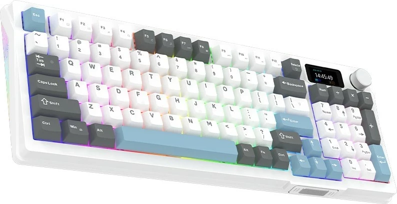 Kasë mekanike Aqirys Atria, 96%, 95 taste, RGB, USB Type-C, e bardhë