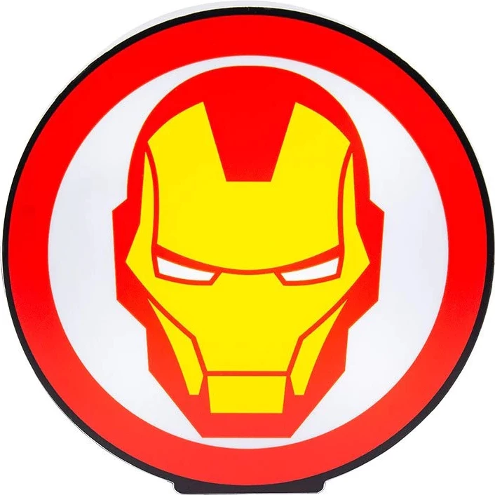 Llambë tavoline Paladone Marvel Iron Man Box Light 15 x 15 x 5 cm, me bateri AAA, kuqe/verdhë