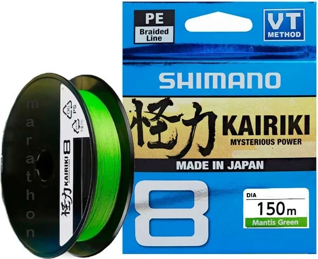 Fije peshkimi Shimano Kairiki 8, 0.10mm, e gjelbër