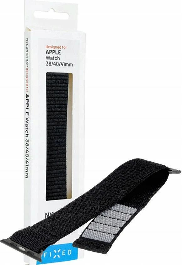 Rrip najloni sportiv për Apple Watch Fixed FIXNST2-436-BK 38/40/41mm 160-210 mm, i zi