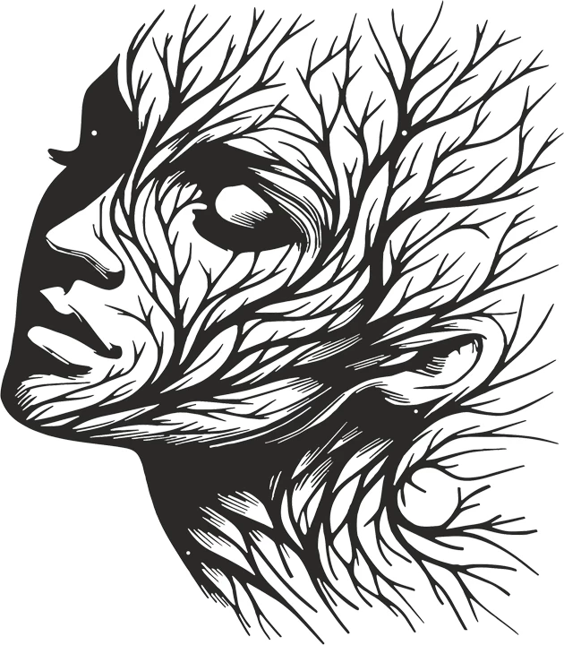 Dekor muri Solfy, metal i zi, 80x1.5x80cm