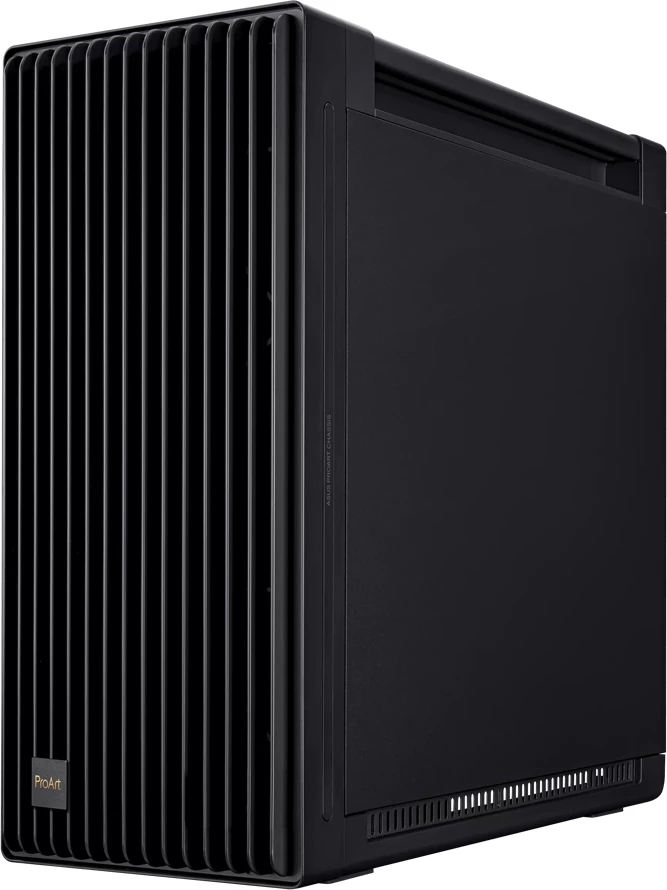 Kasë ASUS ProArt PA602, E-ATX/Midi Tower, xham i kalitur, radiator 420 mm, 2x200 mm + 1x140 mm ftohës, USB-C 20Gbps, e zezë