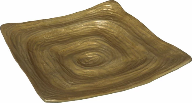 Tabaka dekorative ARTIOM, alumin, ngjyrë ari, 28x28x5 cm