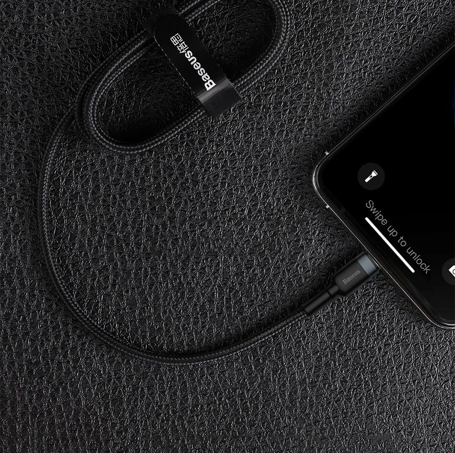 Kabllo Baseus Cafule CATLKLF-G1, USB-C në Lightning, 1m, 18W, e zezë/gri