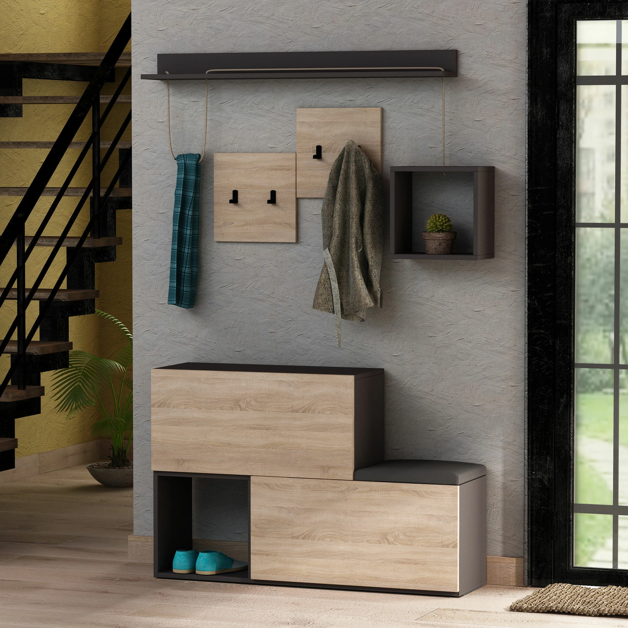 Stendë korridori Skye Decor, Holdon, anthracite, sonomo