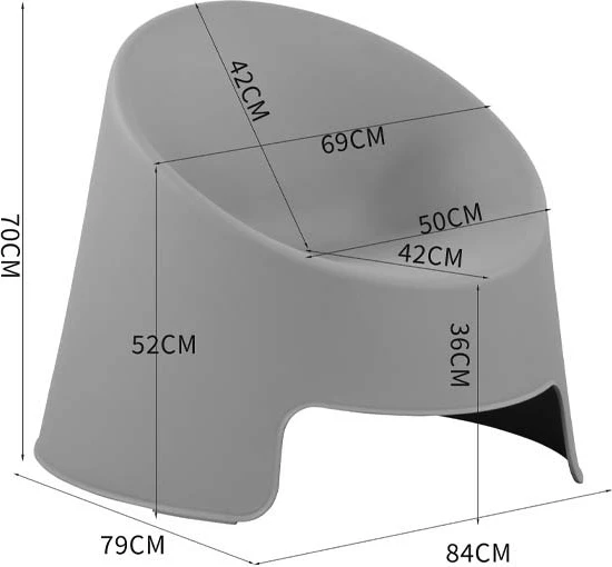 Karrige UOVO, ngjyrë mustard, 84x79x70