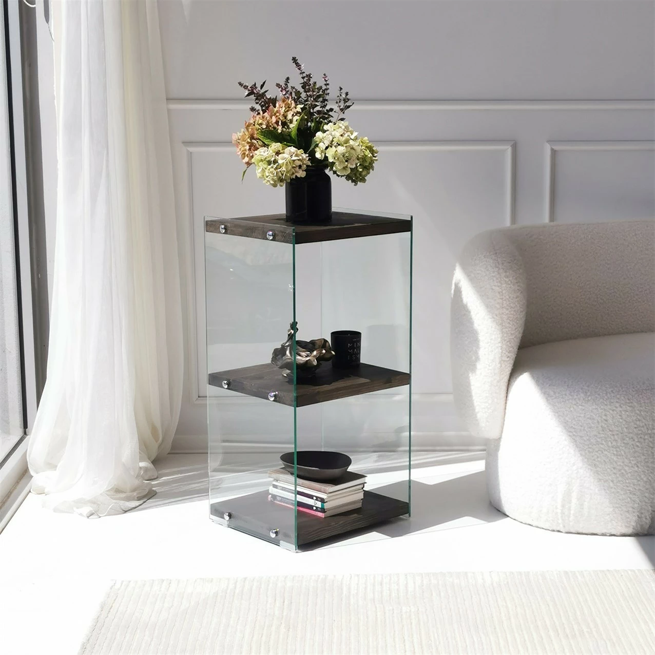Raft librash Hanah Home, Aqua 2, ngjyrë antracit