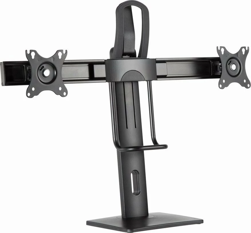 Mbajtës desktopi për 2 monitorë Gembird MS-D2-01 17"-27" VESA 75x75/100x100 max 6 kg, i zi