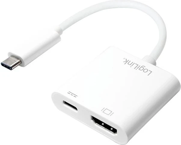 Adaptori LogiLink USB-C në HDMI, i bardhë