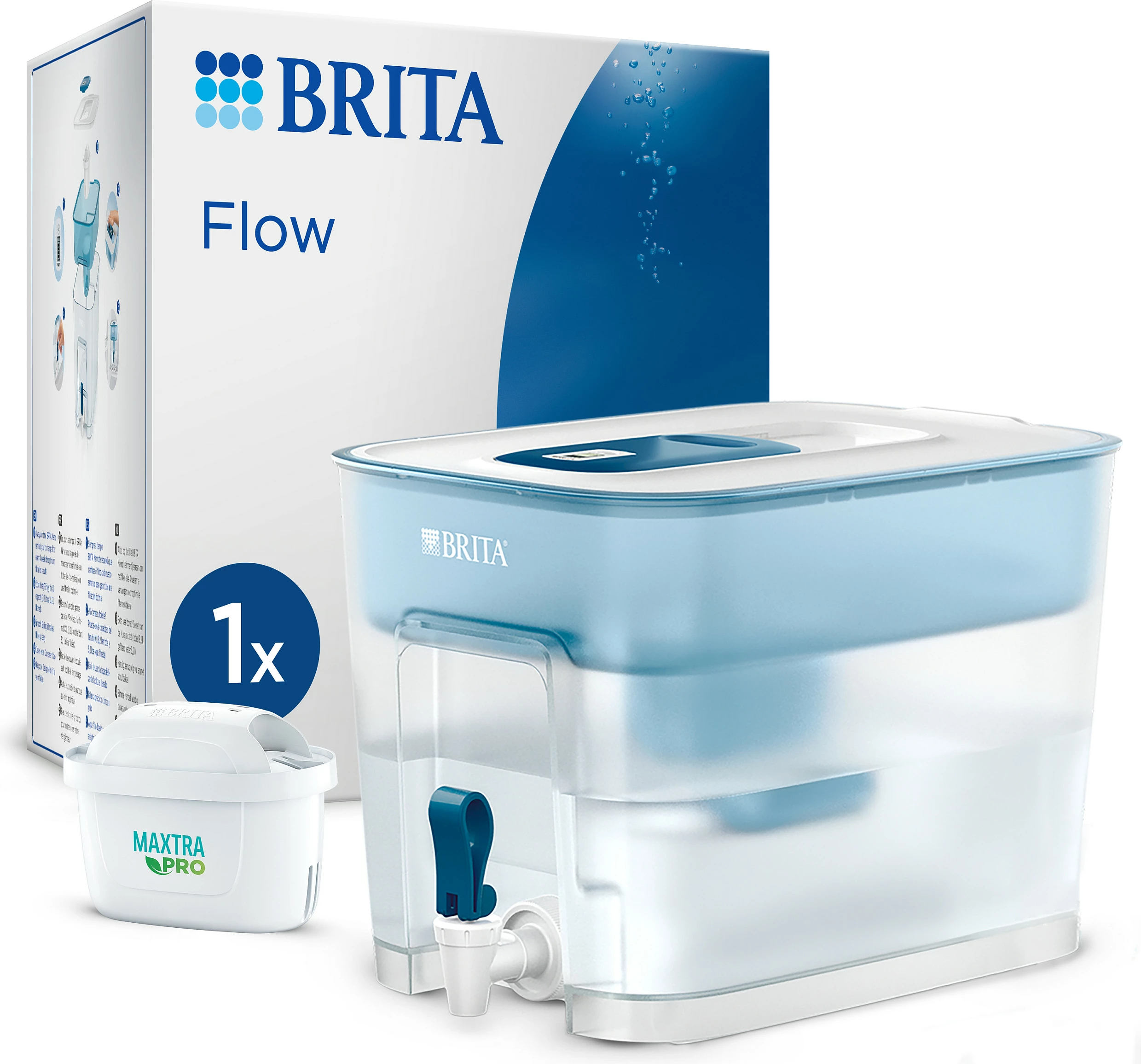 Filtër uji tavoline Brita Flow XXL, 8.2L, MAXTRA, Bardhë/Petrol