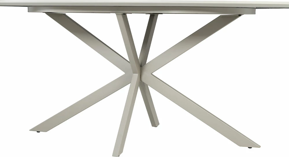 Tavolinë CASPIAN, ngjyrë gri me dizajn mermeri, 180x90x75 cm