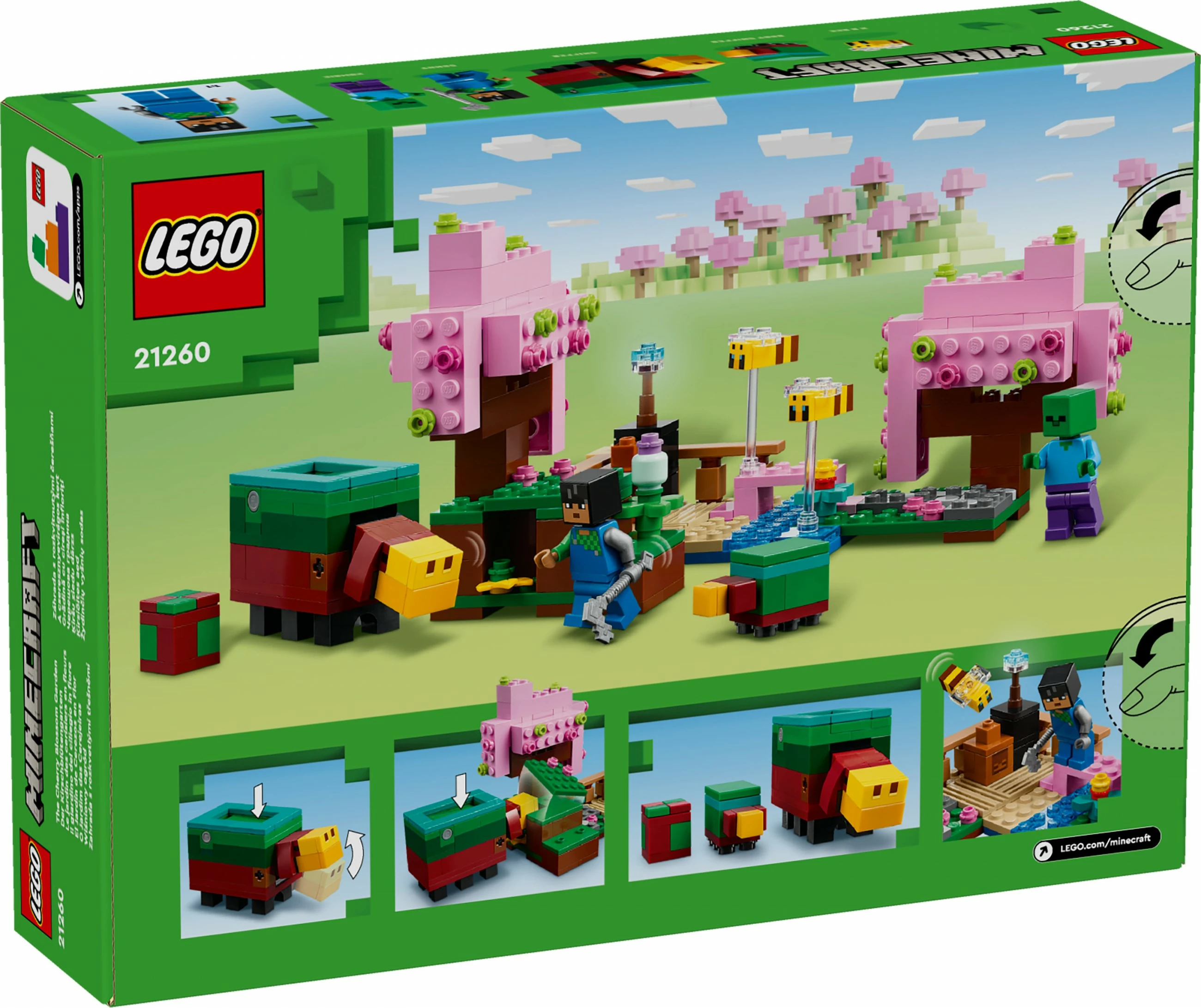 Set ndërtimi LEGO Minecraft 21260, 304 pjesë, multikolor