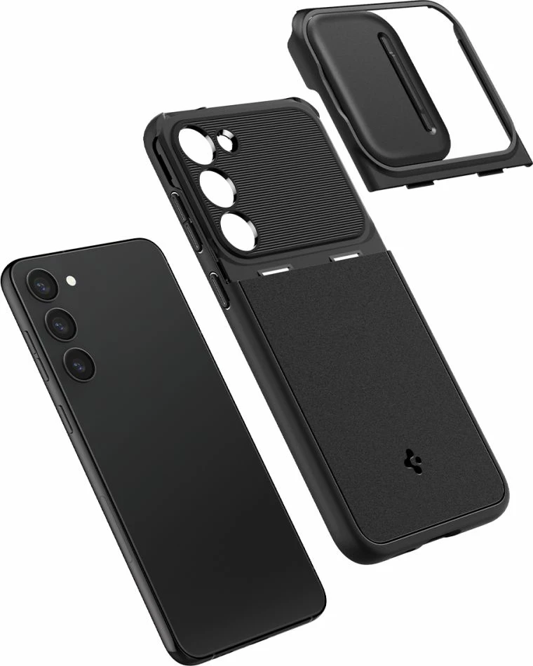 Mbështjellës Spigen Optik Armor për Samsung Galaxy S23, i zi