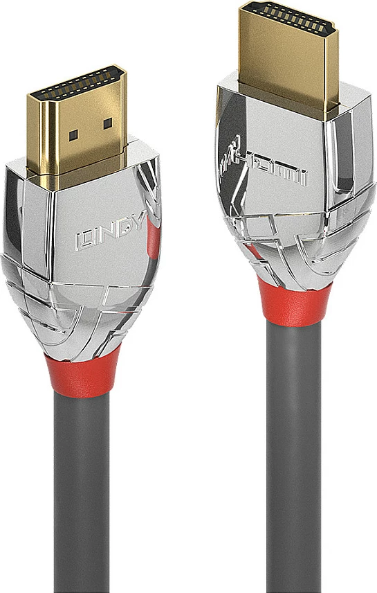 Kabllo HDMI Lindy Cromo Line, 3m, High Speed 4K HDMI 2.0, gri/argjend