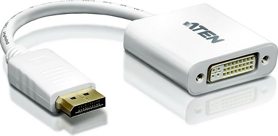 Adapter DisplayPort në DVI ATEN VC965, deri 4K/1080p, i bardhë