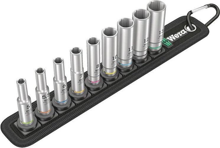 Set çelësa Wera 05004525001, 1/4", 9 copa, metric, 50 mm