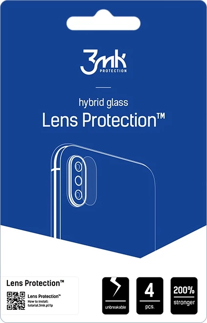 Xham mbrojtës lente kamere 3mk Lens Protection Hybrid për Realme GT 2 5G, 4 copë