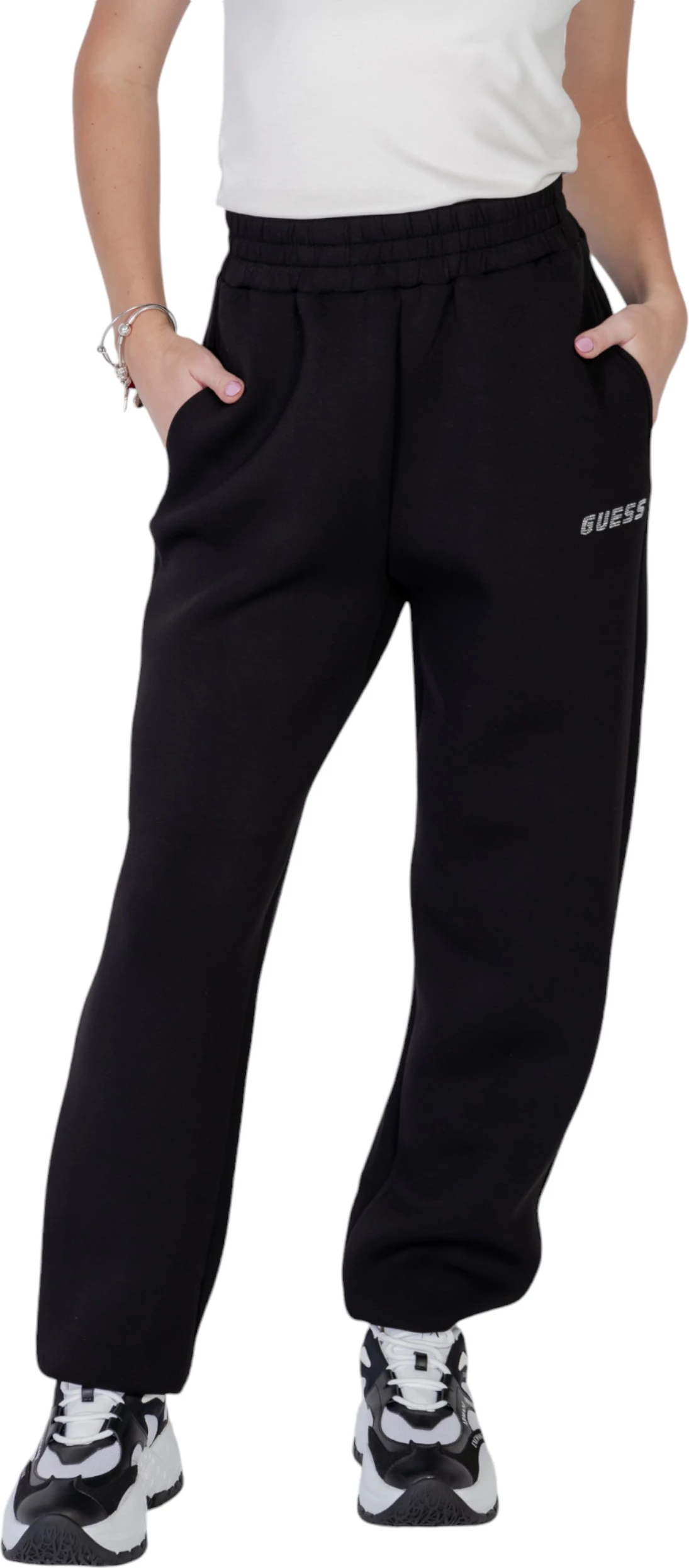 Pantallona sportive për femra Guess Active Cecilia Scuba Jogger V4BB13 K7UW2, të zeza [Madhësia: S]