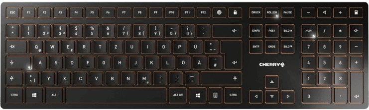 Set maus dhe tastierë, Cherry, DW9100B / JD-9100DE-2, lidhje pa kabllo, USB Type-C karikim, layout gjerman, e zezë