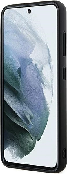 Mbështjellës Karl Lagerfeld 3D Rubber Glitter Logo për Samsung Galaxy S23+, i zi