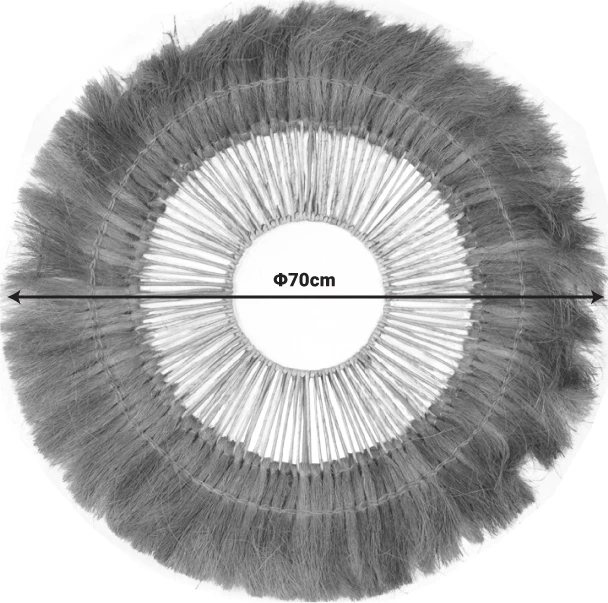 Dekor muri Ramine Inart, dru banane, ngjyrë natyrale, D70x10cm