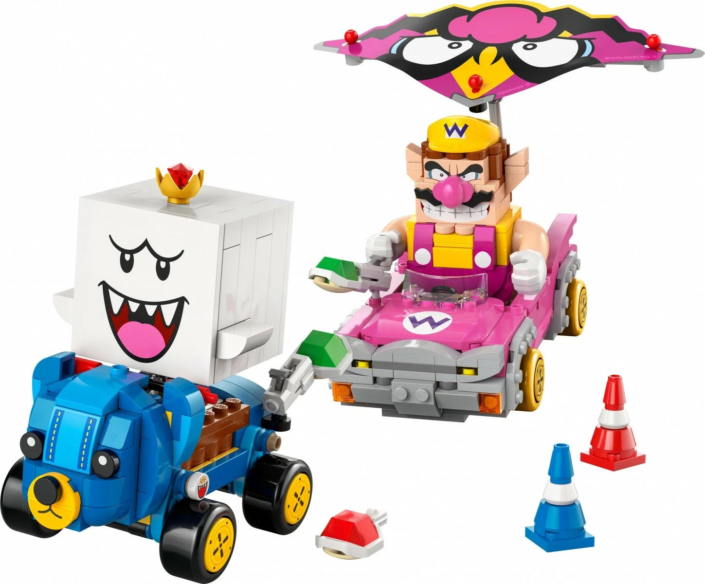 Set LEGO Super Mario Mario Kart 72038, Wario dhe King Boo, 512 pjesë