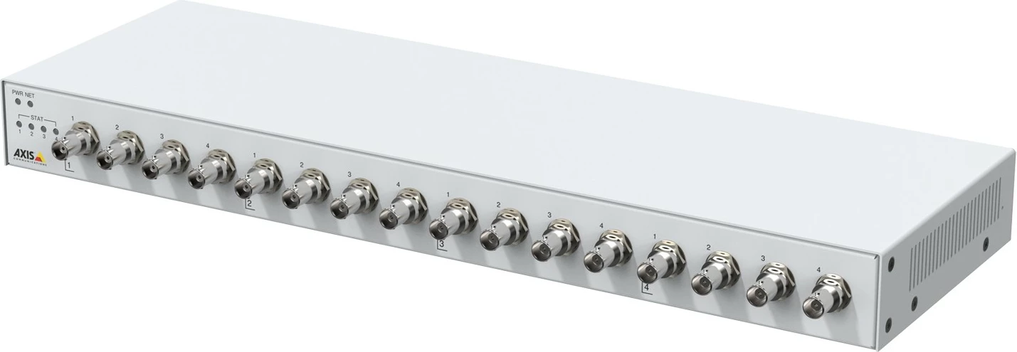 Encoder video Axis M7116, 16 kanale, 720 x 576 piksel, 30 fps, H.264/H.265, e bardhë