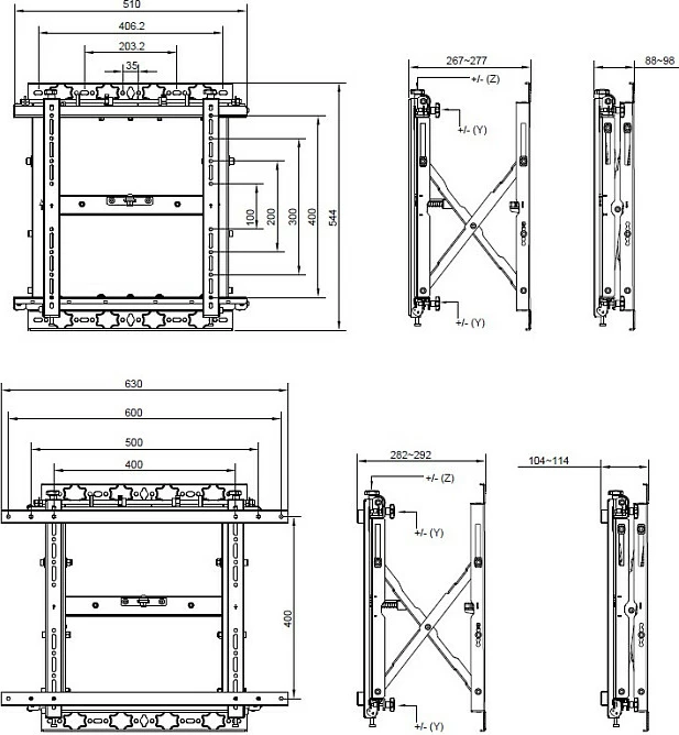 Mbajtëse muri për TV/monitor Equip Popout 1Gelenk, 19"-55", VESA 600x400, 50 kg, e zezë