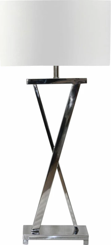 Tavolinë llambë KELSIE, çelik, argjendtë-bardhë, 41x28x82