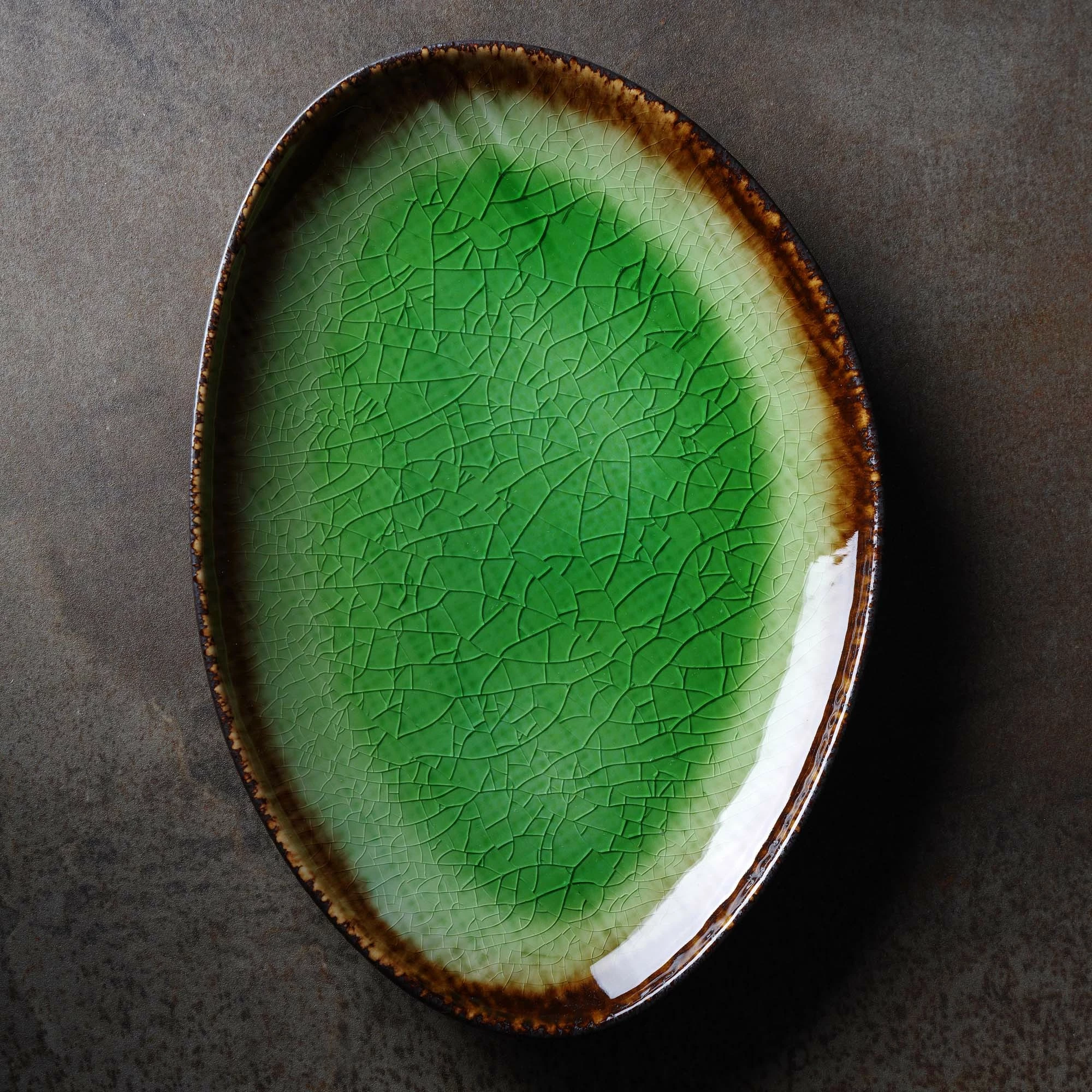 Pjatë prezantimi Fine Dine Beryl 270x190 mm, e gjelbër, set 3 copë