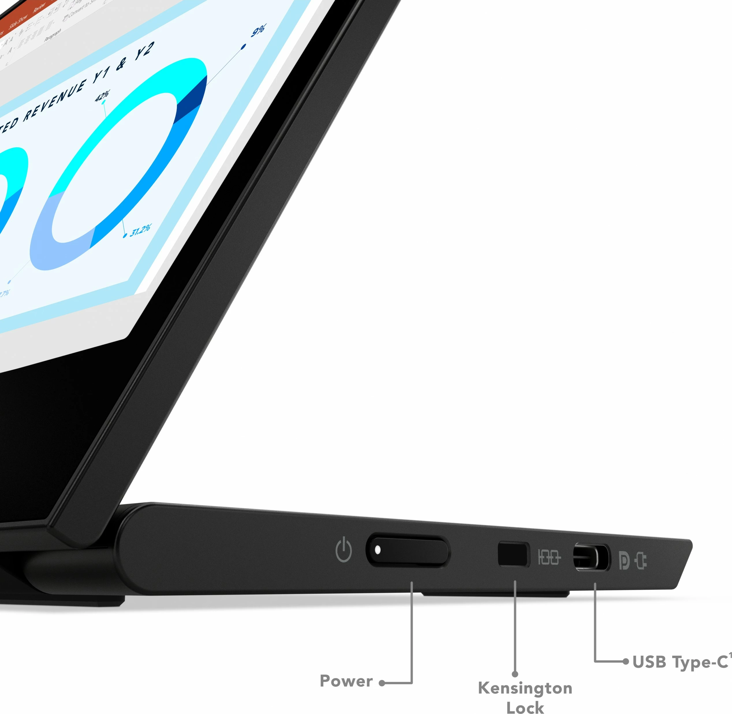 Monitor Lenovo ThinkVision M14d, 14", 2.2K, LED, e zezë