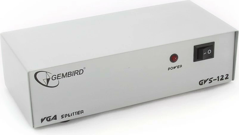 Ndarës VGA Gembird GVS122, 1 hyrje në 2 dalje, i bardhë