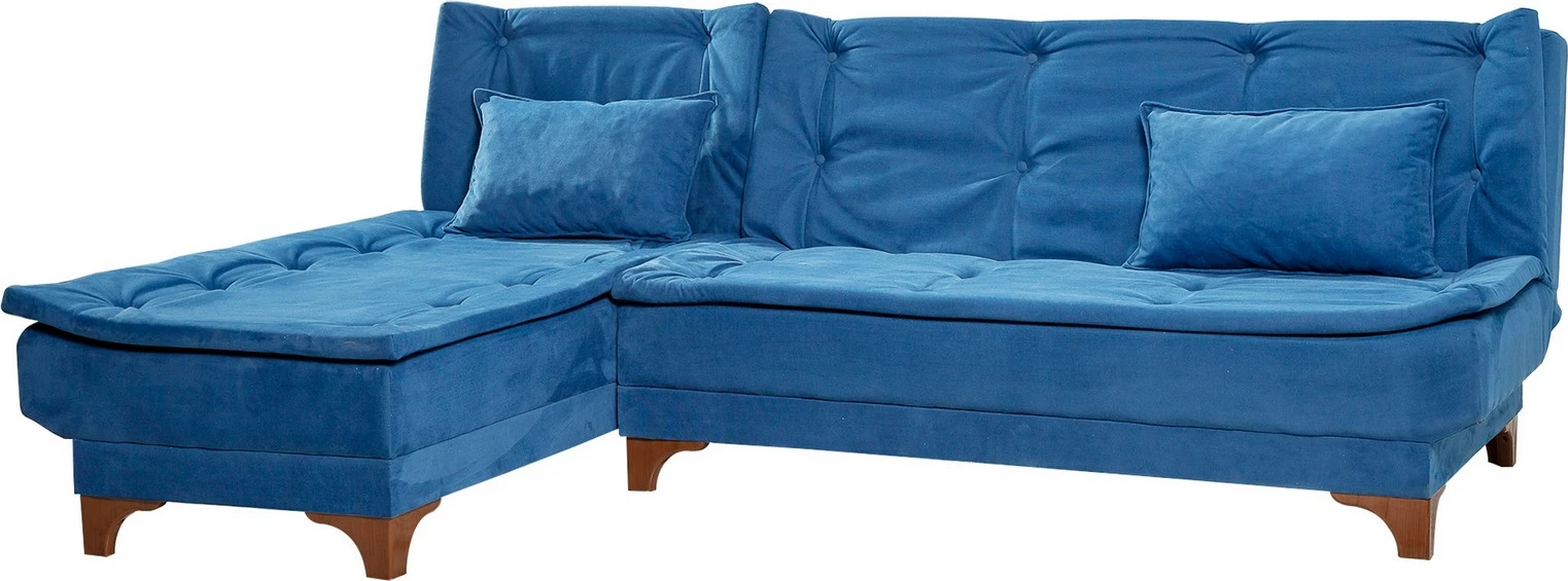 Kënd-sofë krevati Atelier del Sofa, kënd i majtë, ngjyrë kaltër e errët