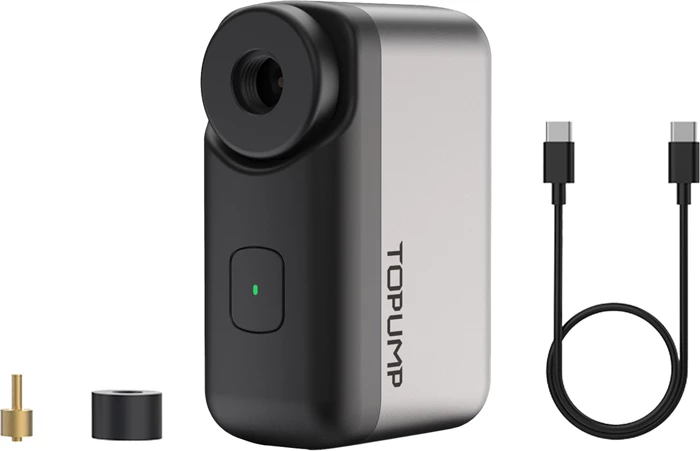 Pompë mini elektrike për biçikletë Cycplus AS200 TB2 TOPUMP 120 PSI, gri, set 6 copë