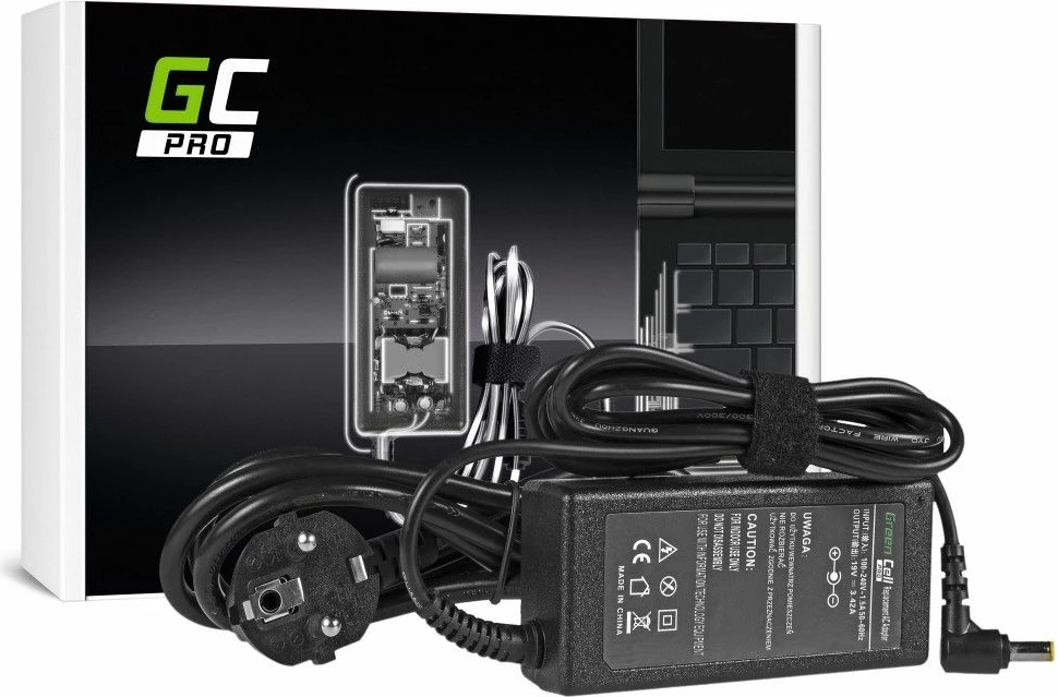 Adapter rryme për laptop Green Cell AD01P 65 W 19 V 3.4 A (5.5 x 1.7 mm) për Acer