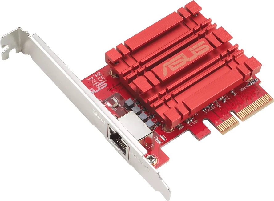Adapter rrjeti PCIe ASUS XG-C100C V3 10Gbps, RJ45, QoS, e kuqe