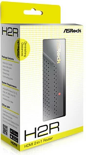 Router portativ ASRock H2R 2-në-1, Wi‑Fi 4 300Mbps, HDMI dongle, 2.4GHz, i zi
