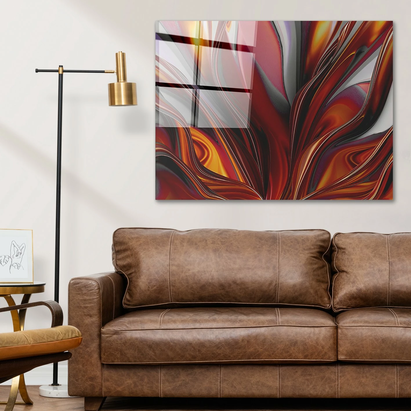 Pikturë dekorative prej xhami të temperuar, Wallity, 2055, 70x100cm