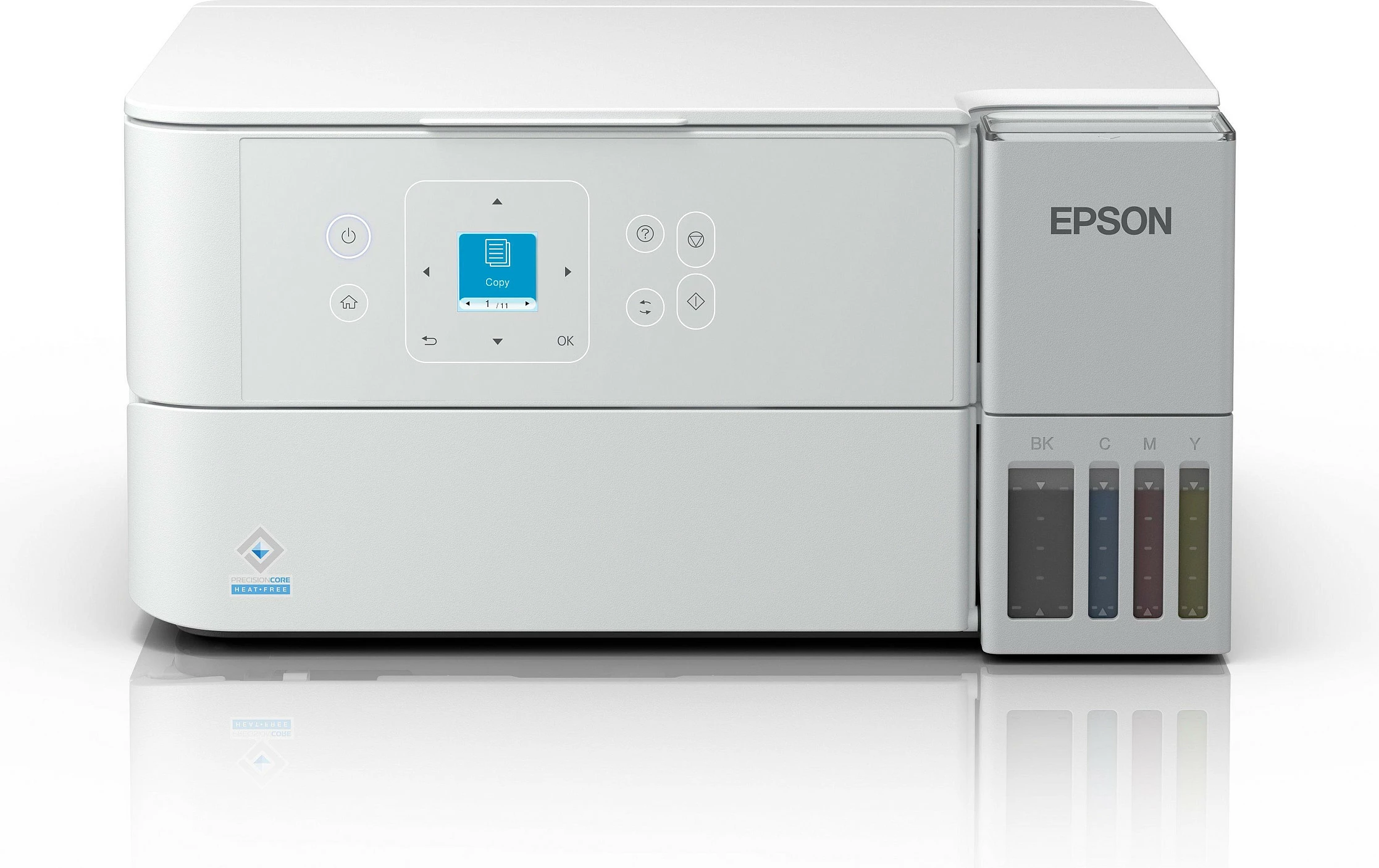 Printer multifunksional Epson EcoTank ET-2956, inkjet me ngjyra, A4, Wi-Fi, duplex, ADF 30 fletë, i bardhë