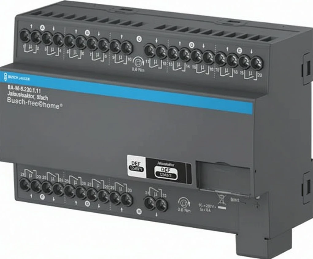 Aktuator për jaluzi BUSCH-JAEGER BA-M-8.230.1.11, 8-kanalësh, 230 V, DIN-rail (REG)
